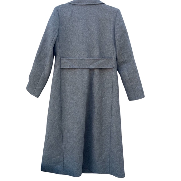 Tory Burch Runway Preppy Wool Gold Clasp Logo Gray Coat - Picture 4 of 15